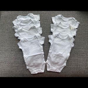 White newborn onesie lot